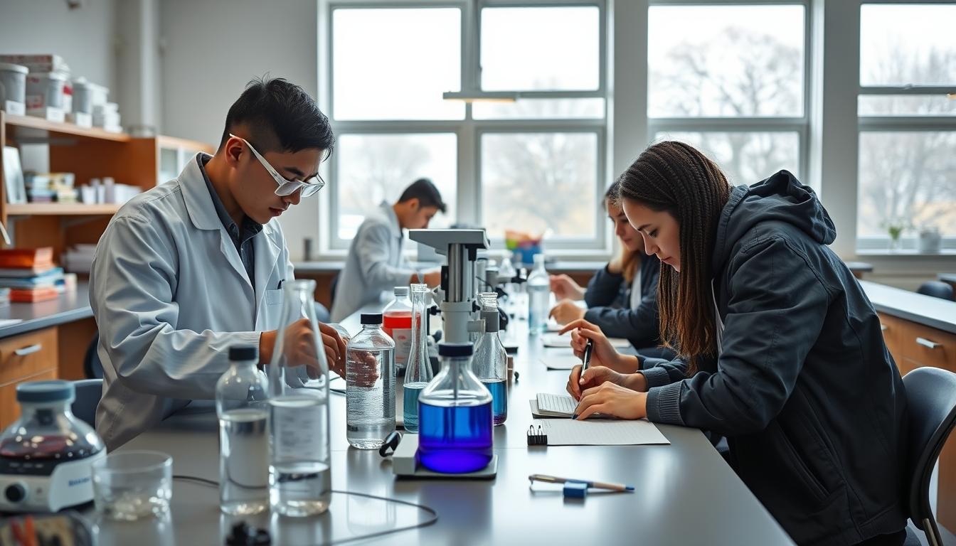 Student developing practical and academic skills